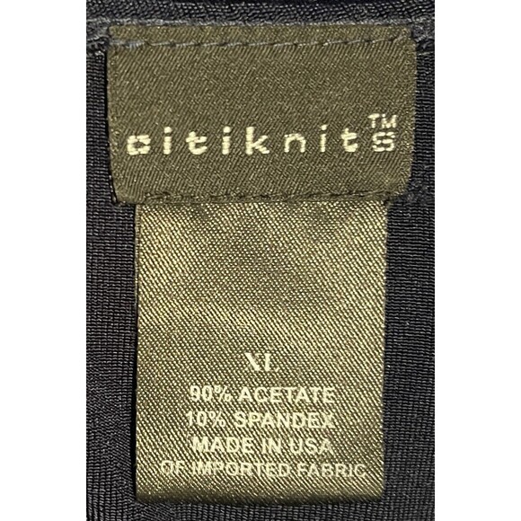 CITIKNITS Slinky Navy Blue Travelers Style Pullover Top Women's Size XL - Picture 2 of 8